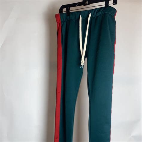 gucci joggers green and red|gucci jumpsuit men.